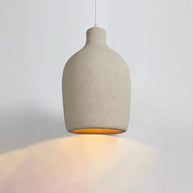 Wabi-Sabi Travertine Pendant Chandelier – E27 LED Cord Light in White & Beige-MinimalisticDecor.com
