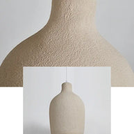 Wabi-Sabi Travertine Pendant Chandelier – E27 LED Cord Light in White & Beige-MinimalisticDecor.com