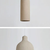 Wabi-Sabi Travertine Pendant Chandelier – E27 LED Cord Light in White & Beige-MinimalisticDecor.com