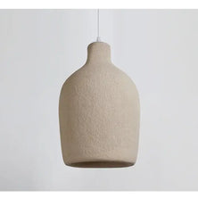 Wabi-Sabi Travertine Pendant Chandelier – E27 LED Cord Light in White & Beige-MinimalisticDecor.com