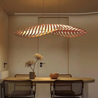 Wabi Sabi Wood Art Fish Bone Pendant Chandelier-MinimalisticDecor.com