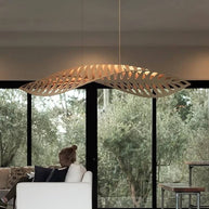 Wabi Sabi Wood Art Fish Bone Pendant Chandelier-MinimalisticDecor.com