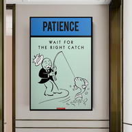 Wait for the Right Catch: Monopoly Canvas Wall Art-MinimalisticDecor.com