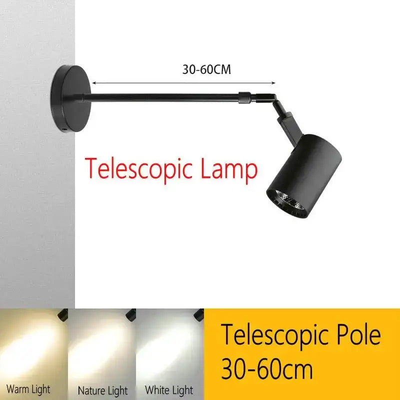 Wall Art LED Long Arm Extendable Telescopic Wall Light-MinimalisticDecor.com