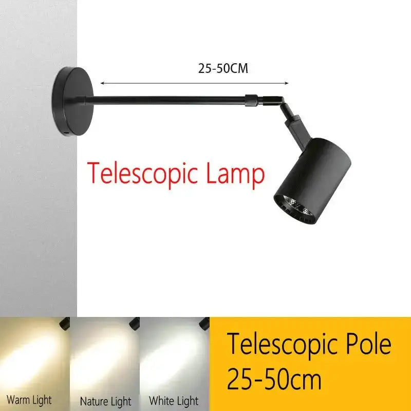 Wall Art LED Long Arm Extendable Telescopic Wall Light-MinimalisticDecor.com