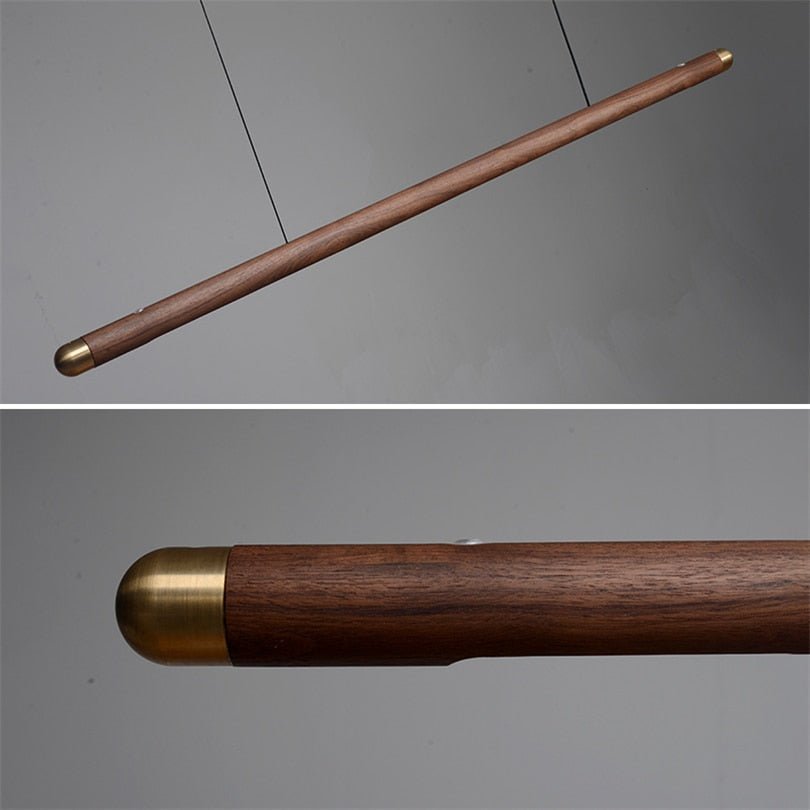 Walnut Hanging Light: Unique and Stylish Lighting Solution-MinimalisticDecor.com