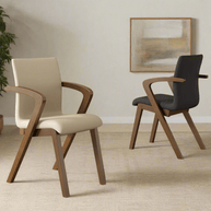 Walnut Wood Arch Dining Chairs – 3 Elegant Walnut Finishes-MinimalisticDecor.com