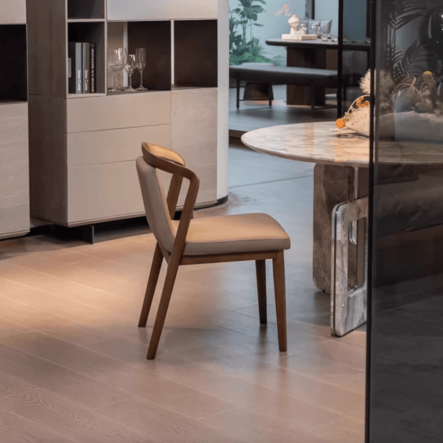 Walnut Wood Designer Dining Chairs – Timeless Elegance in Solid Wood-MinimalisticDecor.com