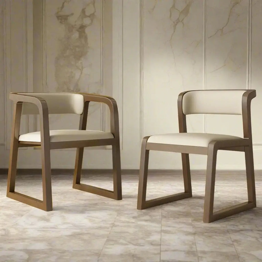 Walnut Wood Full Comfort Dining Chairs – Brown and Black Finishes-MinimalisticDecor.com