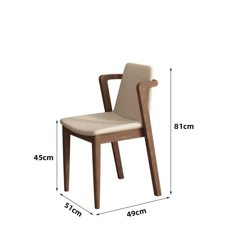 Walnut Wood Low Arch Dining Chairs – Light, Brown & Black Finishes-MinimalisticDecor.com