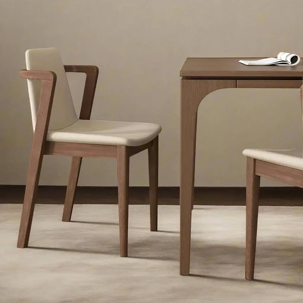 Walnut Wood Low Arch Dining Chairs – Light, Brown & Black Finishes-MinimalisticDecor.com