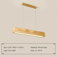 Walnut Wood Rectangular Hanging Light-MinimalisticDecor.com