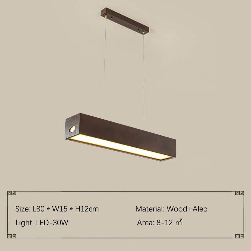 Walnut Wood Rectangular Hanging Light-MinimalisticDecor.com