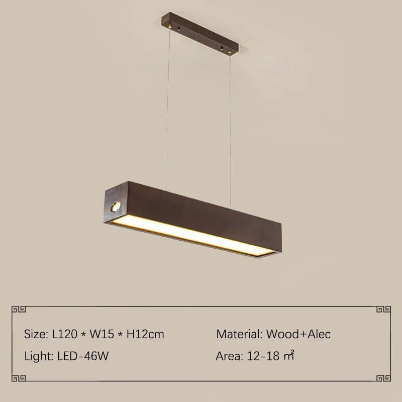 Walnut Wood Rectangular Hanging Light-MinimalisticDecor.com