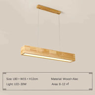 Walnut Wood Rectangular Hanging Light-MinimalisticDecor.com