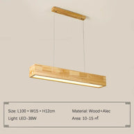Walnut Wood Rectangular Hanging Light-MinimalisticDecor.com