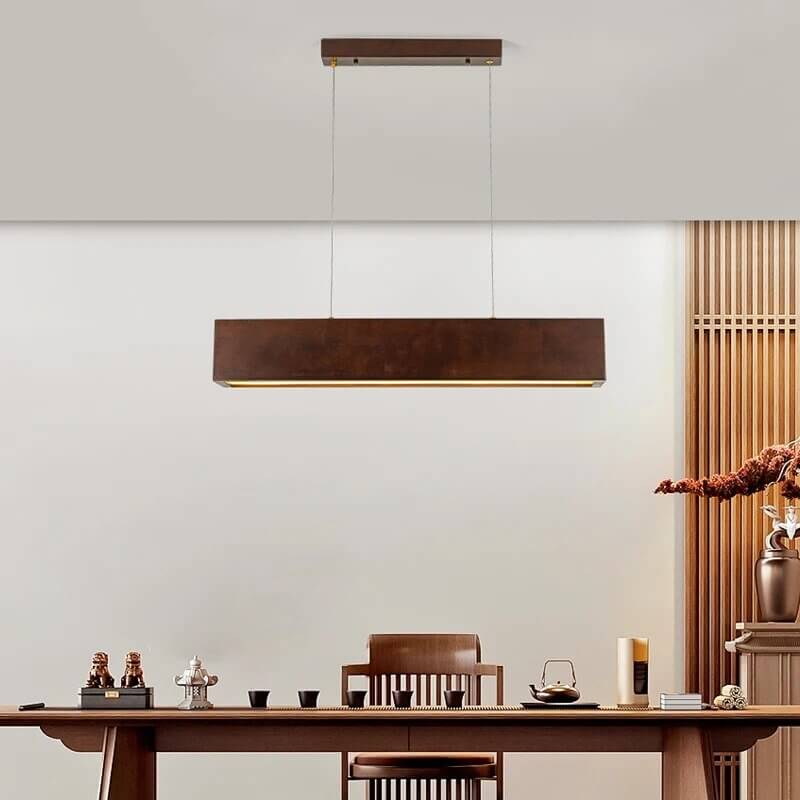 Walnut Wood Rectangular Hanging Light-MinimalisticDecor.com