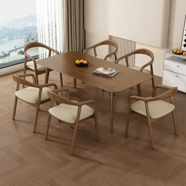 Walnut Wood Rustic Dining Chair – Handcrafted Natural Charm-MinimalisticDecor.com