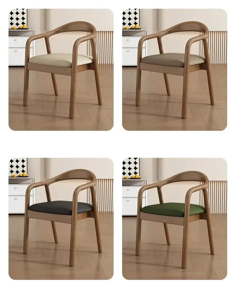 Walnut Wood Rustic Dining Chair – Handcrafted Natural Charm-MinimalisticDecor.com