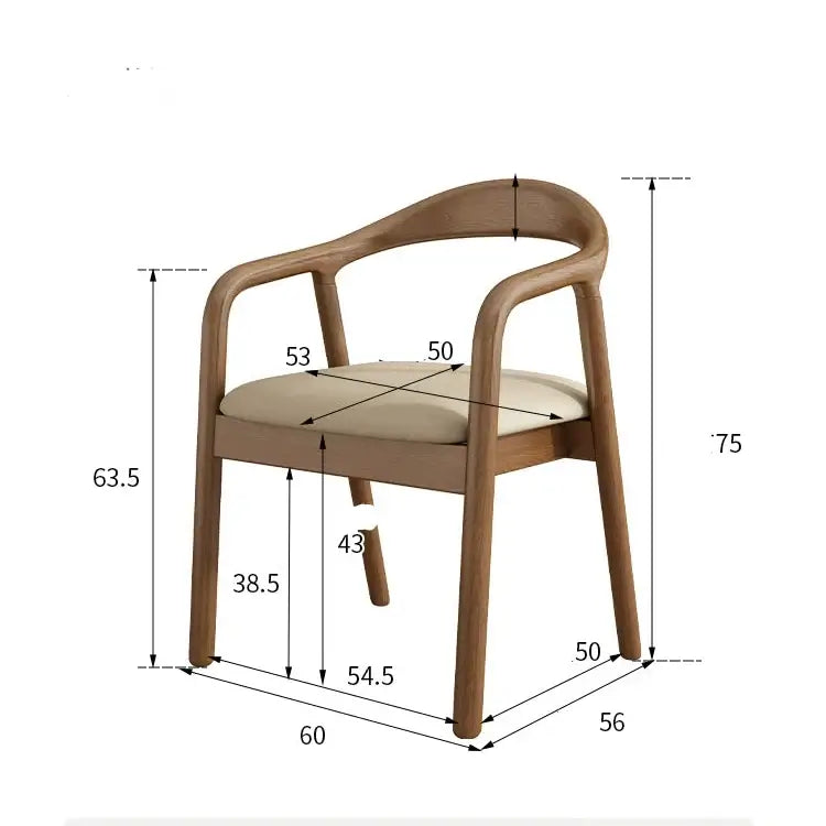 Walnut Wood Rustic Dining Chair – Handcrafted Natural Charm-MinimalisticDecor.com