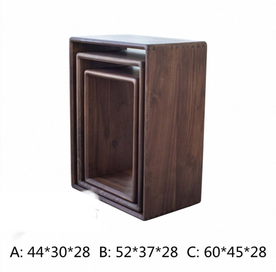 Walnut Wood Wall Hanging Shelves – Pure Solid Walnut in Multiple Sizes-MinimalisticDecor.com