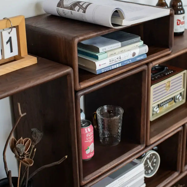Walnut Wood Wall Hanging Shelves – Pure Solid Walnut in Multiple Sizes-MinimalisticDecor.com