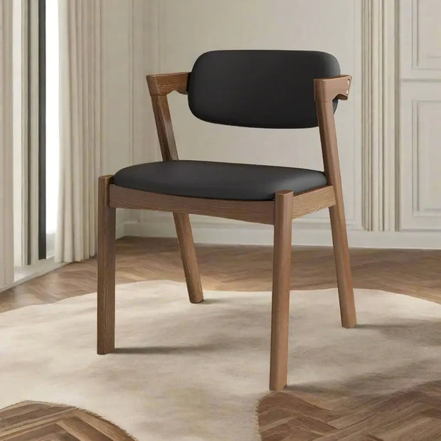 Walnut Wood Zig Zag Dining Chairs – Modern Design-MinimalisticDecor.com
