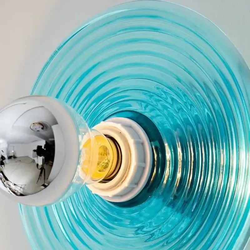 Water Ripple Glass Wall Light – Textured Glass Sconce-MinimalisticDecor.com