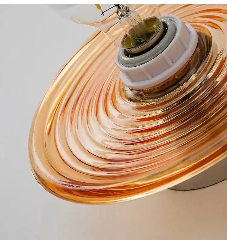 Water Ripple Glass Wall Light – Textured Glass Sconce-MinimalisticDecor.com