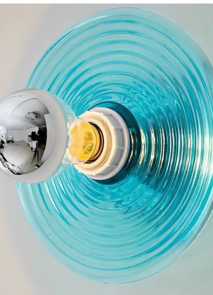 Water Ripple Glass Wall Light – Textured Glass Sconce-MinimalisticDecor.com