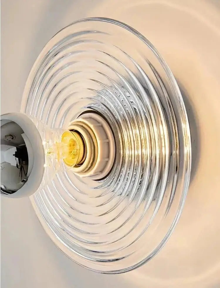 Water Ripple Glass Wall Light – Textured Glass Sconce-MinimalisticDecor.com
