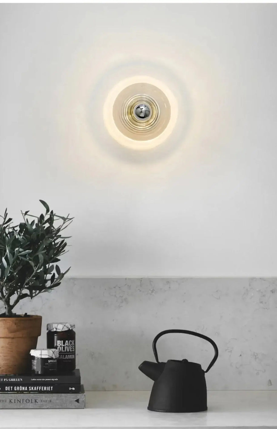 Water Ripple Glass Wall Light – Textured Glass Sconce-MinimalisticDecor.com