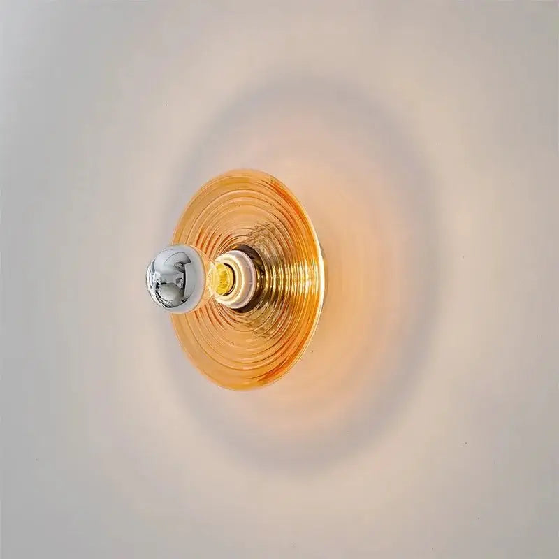 Water Ripple Glass Wall Light – Textured Glass Sconce-MinimalisticDecor.com