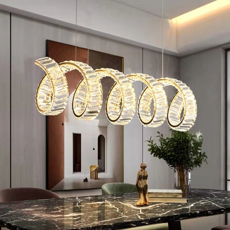 Wave Crystal Pendant Light: Enhance Your Space-MinimalisticDecor.com