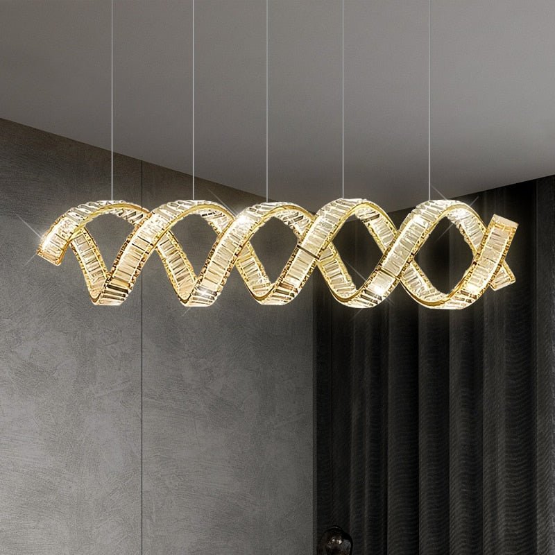 Wave Crystal Pendant Light: Enhance Your Space-MinimalisticDecor.com