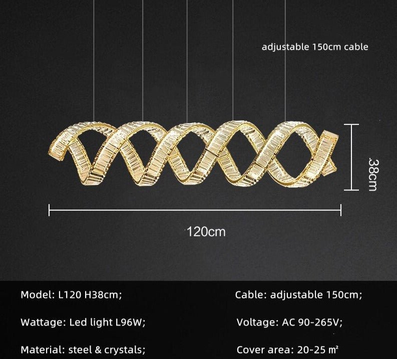 Wave Crystal Pendant Light: Enhance Your Space-MinimalisticDecor.com