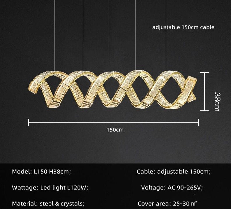 Wave Crystal Pendant Light: Enhance Your Space-MinimalisticDecor.com
