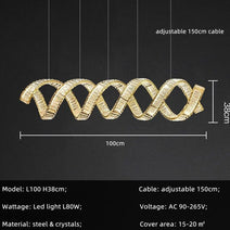 Wave Crystal Pendant Light: Enhance Your Space-MinimalisticDecor.com