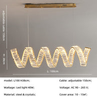 Wave Crystal Pendant Light: Enhance Your Space-MinimalisticDecor.com