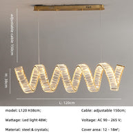 Wave Crystal Pendant Light: Enhance Your Space-MinimalisticDecor.com