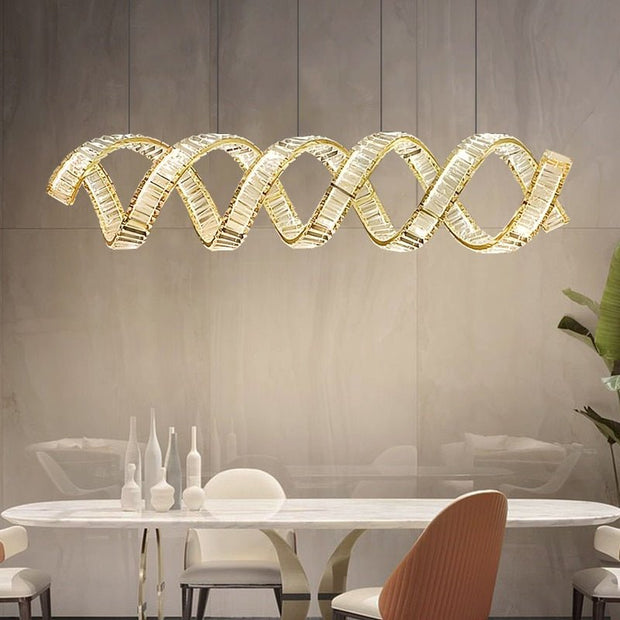 Wave Crystal Pendant Light: Enhance Your Space-MinimalisticDecor.com