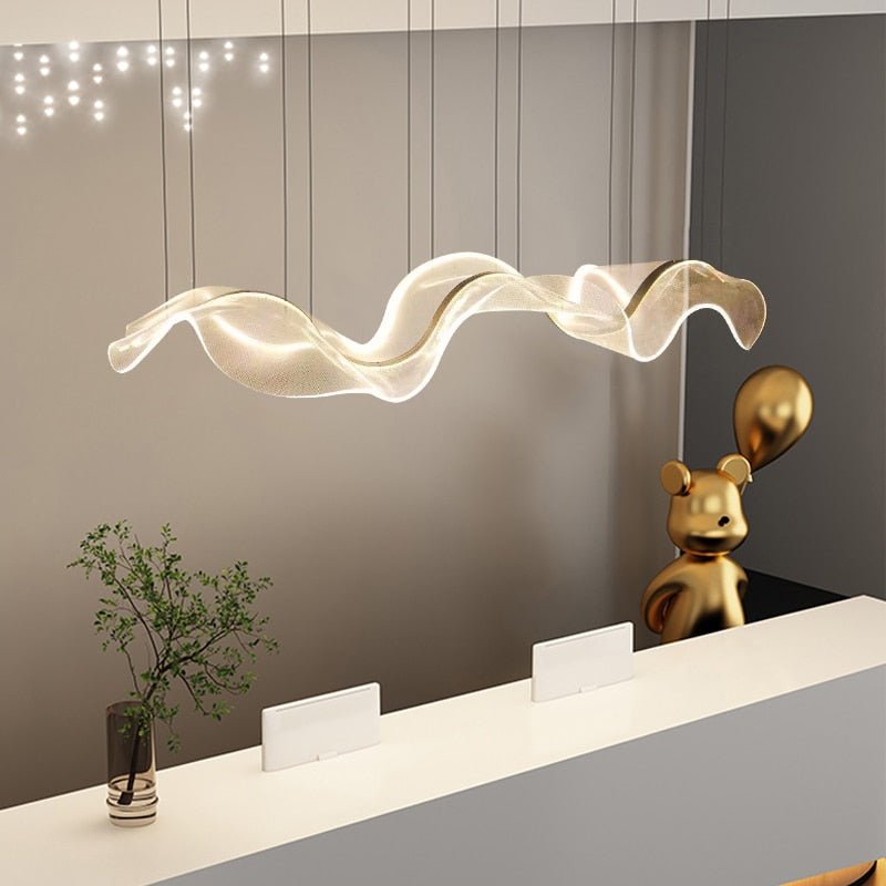 Wave LED Hanging Light for Dining and Kitchen Island-MinimalisticDecor.com