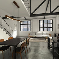 Wave Light: Wooden Wave Bar Hanging Light for Kitchen-MinimalisticDecor.com