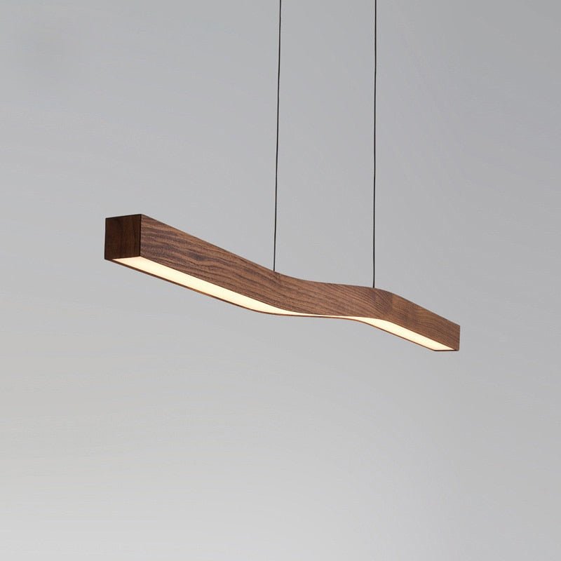 Wave Light: Wooden Wave Bar Hanging Light for Kitchen-MinimalisticDecor.com