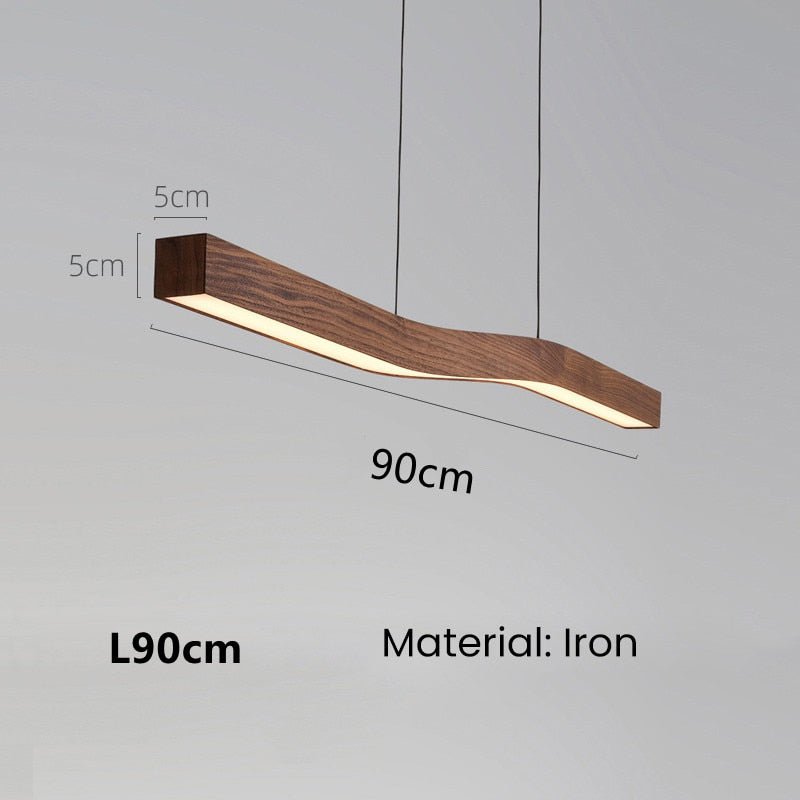 Wave Light: Wooden Wave Bar Hanging Light for Kitchen-MinimalisticDecor.com