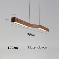 Wave Light: Wooden Wave Bar Hanging Light for Kitchen-MinimalisticDecor.com