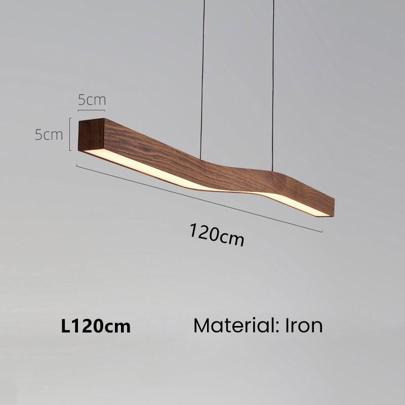 Wave Light: Wooden Wave Bar Hanging Light for Kitchen-MinimalisticDecor.com