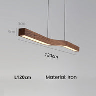 Wave Light: Wooden Wave Bar Hanging Light for Kitchen-MinimalisticDecor.com