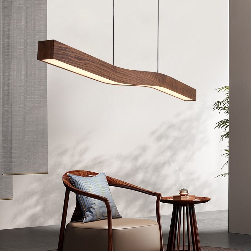 Wave Light: Wooden Wave Bar Hanging Light for Kitchen-MinimalisticDecor.com