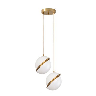 White Glass Ball Bubble LED Pendant Lights - Modern Style-MinimalisticDecor.com